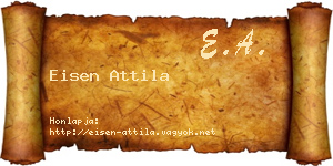 Eisen Attila névjegykártya