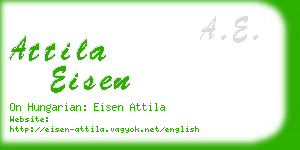 attila eisen business card